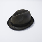 Leather Fedora // Brown (L)
