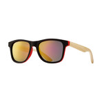 Anchor // Soft Black + Red + Natural Bamboo + Red Mirror Polarized