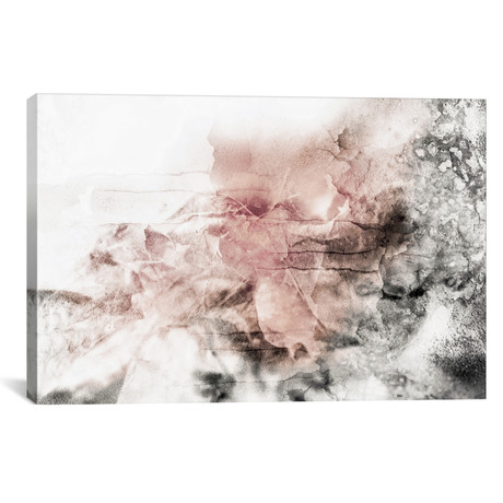 Rose Grey Abstract Watercolor // Katrina Jones (26"W x 18"H x 0.75"D)