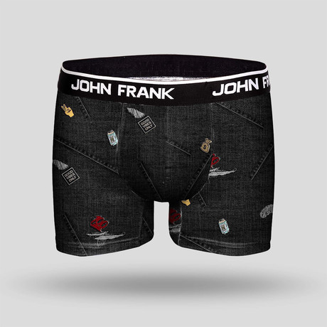 New York Patches Printed Boxer // Black (M)