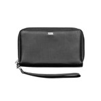 Brioni // Smooth Leather Double Compartment Wallet // Black