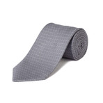 Brioni // Silk Pattern Tie // Gray + Pink