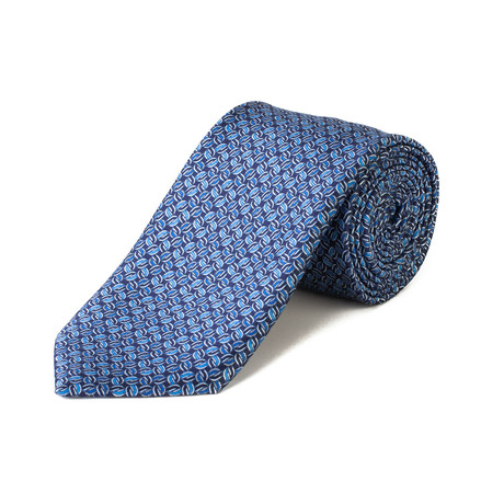 Brioni // Silk Pattern Tie // Blue