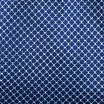 Brioni // Silk Circle Pattern Tie // Blue + Silver