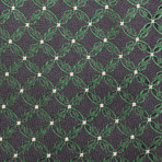 Brioni // Silk Pattern Tie // Navy + Green