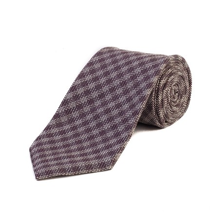 Tom Ford // Silk Woven Patterned Tie // Red