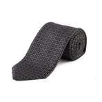 Silk Textured Pattern Tie // Black