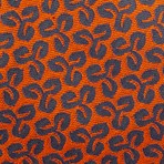 Slim Silk Patterned Tie V // Orange