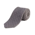 Ermenegildo Zegna // Silk Textured Paisley Tie // Gray
