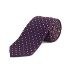 Silk Textured Pattern Tie // Purple