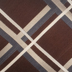 Silk Striped Pattern Tie // Brown