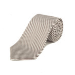 Ermenegildo Zegna // Silk Textured Pattern Tie // Brown