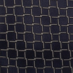 Silk Link Pattern Tie // Blue