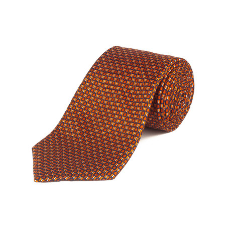 Ermenegildo Zegna // Silk Pattern Tie // Orange