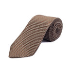 Silk Pattern Tie // Brown