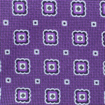 Silk Geometric Pattern Tie // Bright Purple