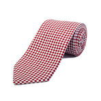 Ermenegildo Zegna // Silk Geometric Pattern Tie // Red
