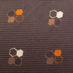 Ermenegildo Zegna // Silk Geometric Pattern Tie // Brown + Orange