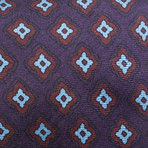 Ermenegildo Zegna // Silk Geometric Pattern Tie // Purple