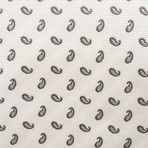 Ermenegildo Zegna // Silk Paisley Pattern Tie // White