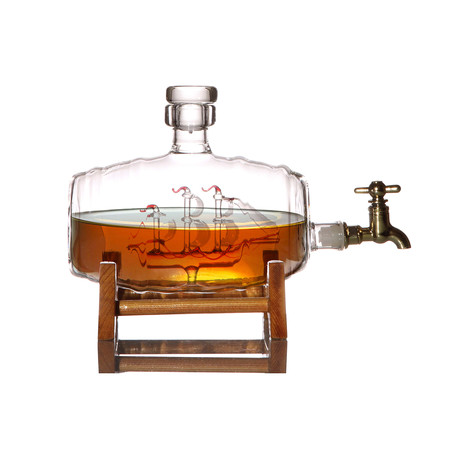 Old Fashioned Barrel Whiskey Dispenser