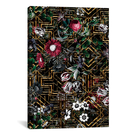 Gatsby And Floral Pattern // Burcu Korkmazyurek (18" W x 26" H x 0.75" D)