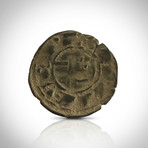 Ancient Medieval Authentic Templar Coin // Museum Display (Coin Only)