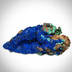 Azure-Malachite Authentic 2.5 Billion Years Old Banded Mineral // Museum Display (Mineral Only)