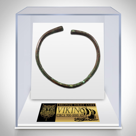 Ancient Viking Authentic Bronze Wrist Cuff // Museum Display