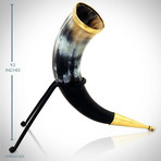 Viking Drinking Bull Horn // With Custom Stand