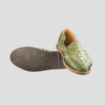 Dry Huarache Shoe // Olive Green + Brown Insole (US Size 8)