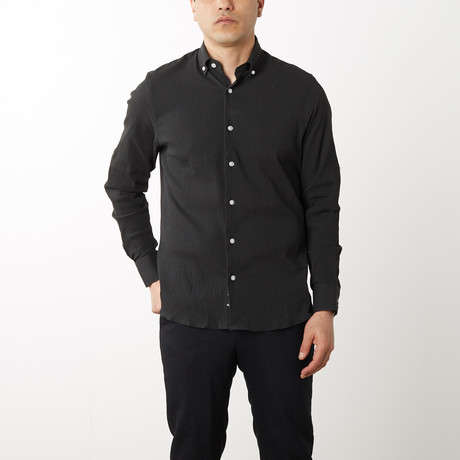 Richardson Slim-Fit Dress Shirt // Black (S)