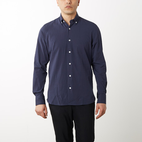 Richardson Slim-Fit Dress Shirt // Navy (S)
