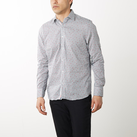 Eckhart Slim-Fit Dress Shirt // Navy (S)
