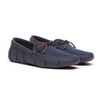 Braided Lace Loafer // Navy + Red Lacquer (US: 10)