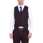 Waldo 3-Piece Slim-Fit Suit // Burgundy (Euro: 50)