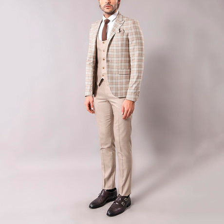 Chauncey 3-Piece Slim-Fit Suit // Mink (Euro: 44)