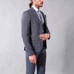 Lon 3-Piece Slim-Fit Suit // Smoke (Euro: 50)