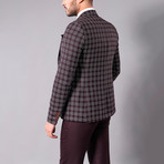 Wilfredo 3-Piece Slim-Fit Suit // Burgundy (Euro: 56)