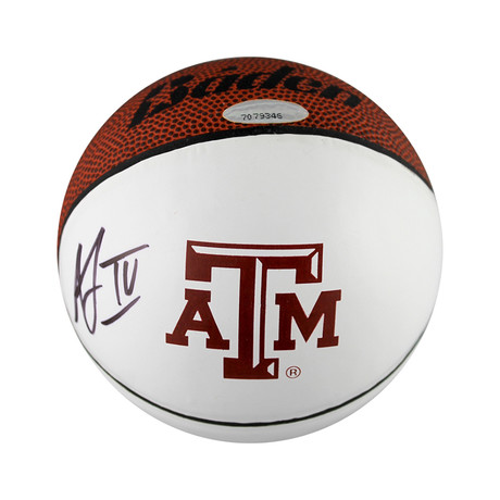 Acie Law // Texas A&M Aggies // Autographed Mini Basketball