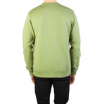 Lion Cotton Crewneck Sweatshirt // Olive Green (X-Small)