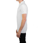 Cotton Pique Medusa Polo Shirt // White (Small)