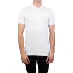 Cotton Pique Medusa Polo Shirt // White (Large)