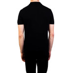 Cotton Pique Medusa Polo Shirt // Black (Large)