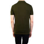 Cotton Pique Medusa Polo Shirt // Military Green (Large)