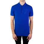 Cotton Pique Embroidered Medusa Polo Shirt // Royal Blue (XX-Large)