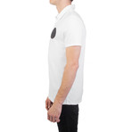 Pima Cotton Circular Medusa Polo Shirt // White (XL)