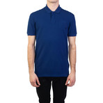 Cotton Pique Medusa Pocket Polo Shirt // Royal Blue (Large)