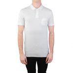 Cotton Pique Medusa Pocket Polo Shirt // White (L)