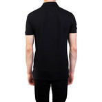 Cotton Pique Medusa Pocket Polo Shirt // Black (Medium)